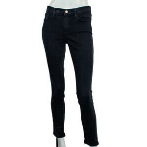 FRAME Denim Le Skinny de Jeanne Crop Jeans Black Women's size 30